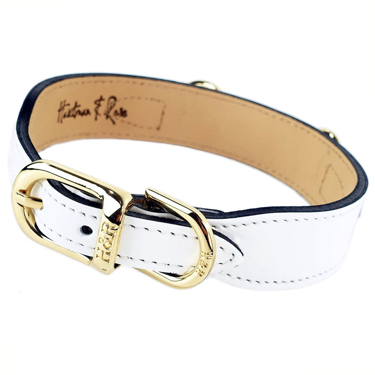 Belmont in White Patent & Gold