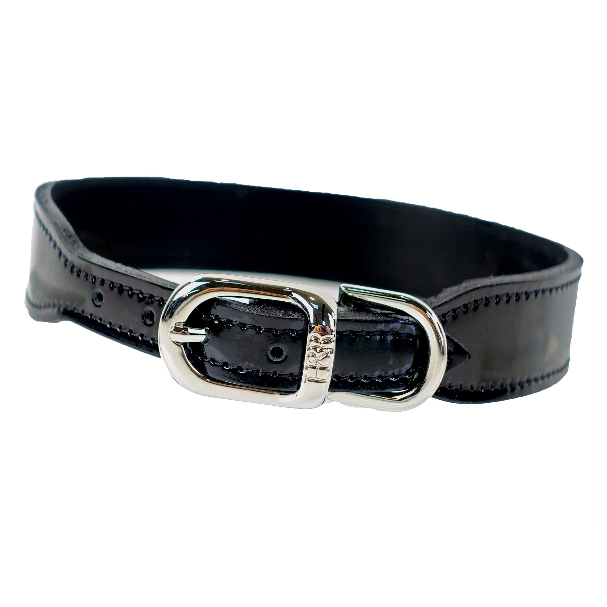 Belmont in Black Patent & Nickel