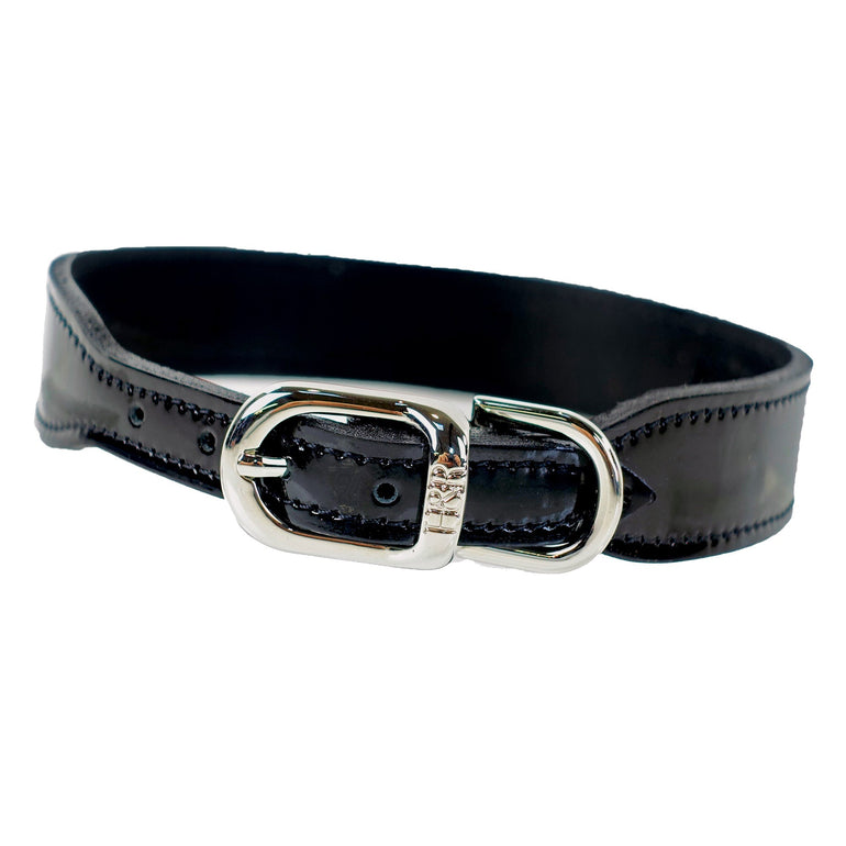 Belmont in Black Patent & Nickel