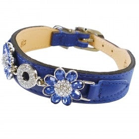 Daisy in Cobalt Blue, Light Sapphire & Nickel