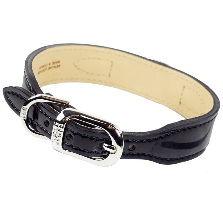 Haute Couture Octagon in Black Patent, Clear Crystal & Nickel