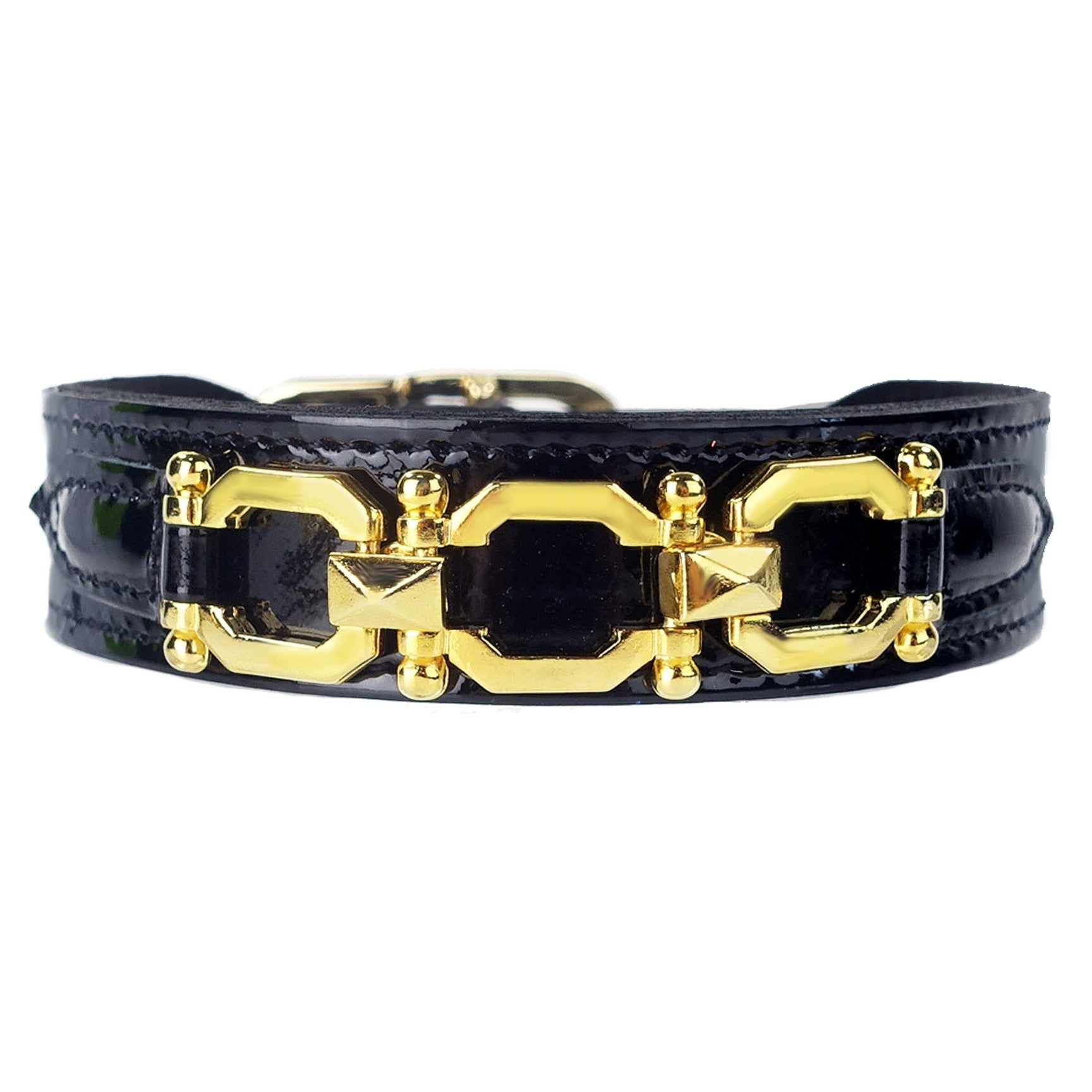 Georgia in Black Patent & Gold