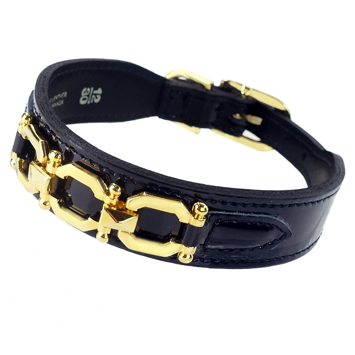 Georgia in Black Patent & Gold