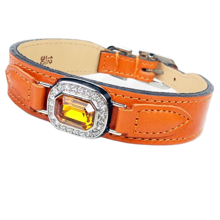 Haute Couture Octagon in Tangerine, Topaz & Nickel