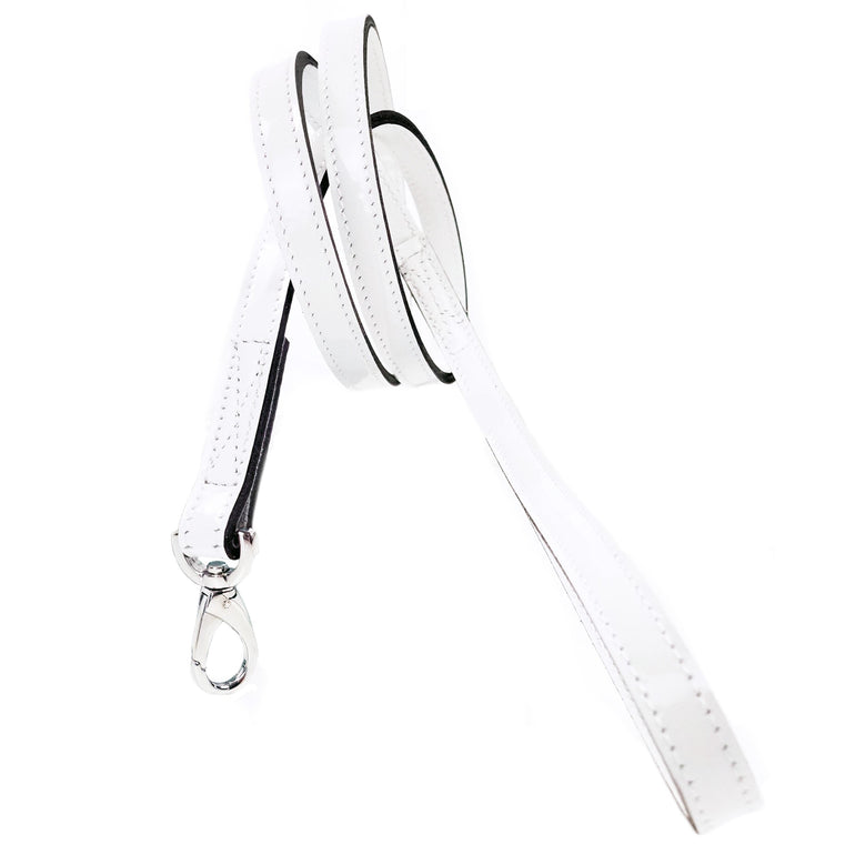 Hartman Lead in White Patent, Eggshell & Nickel