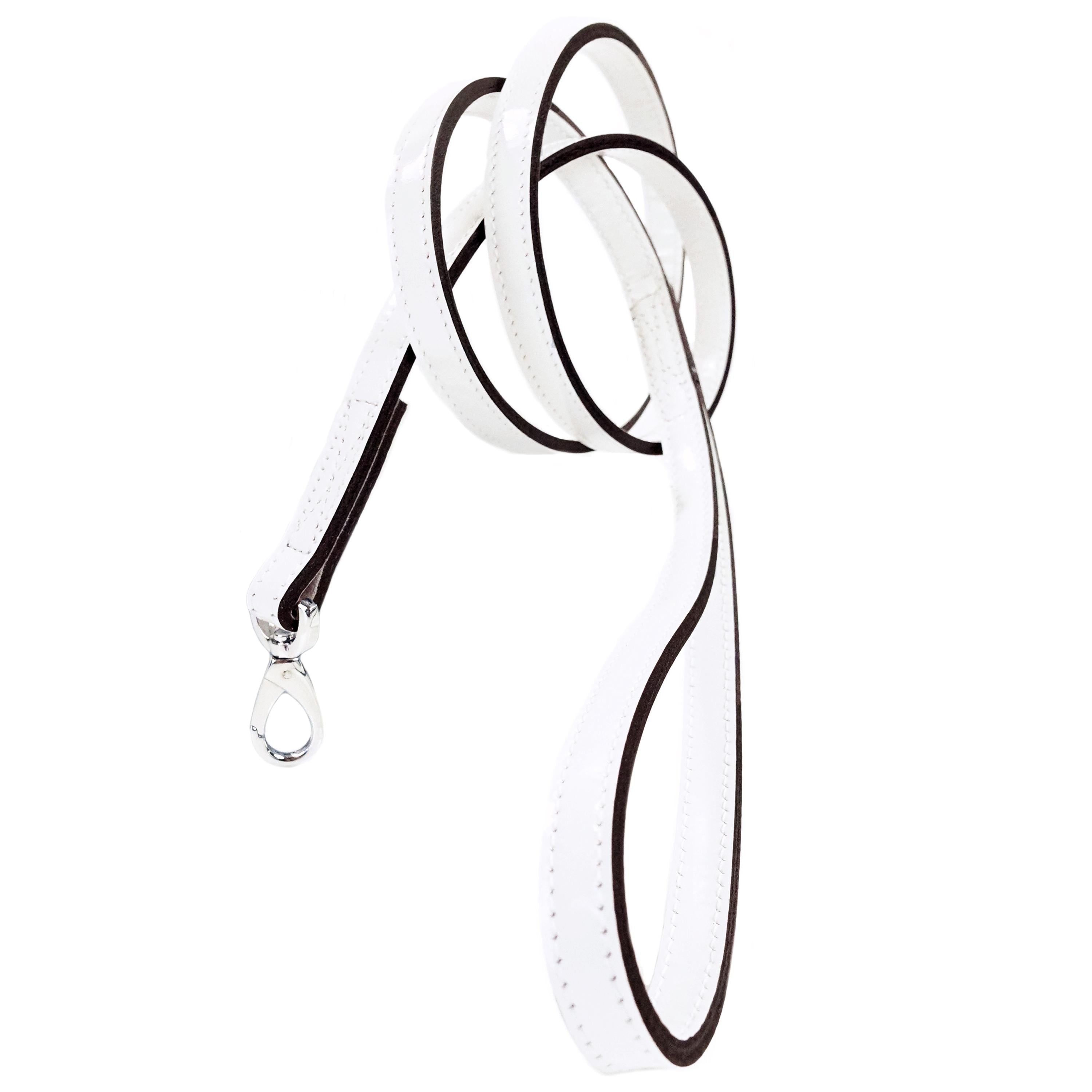 Hartman Lead in White Patent, Eggshell & Nickel