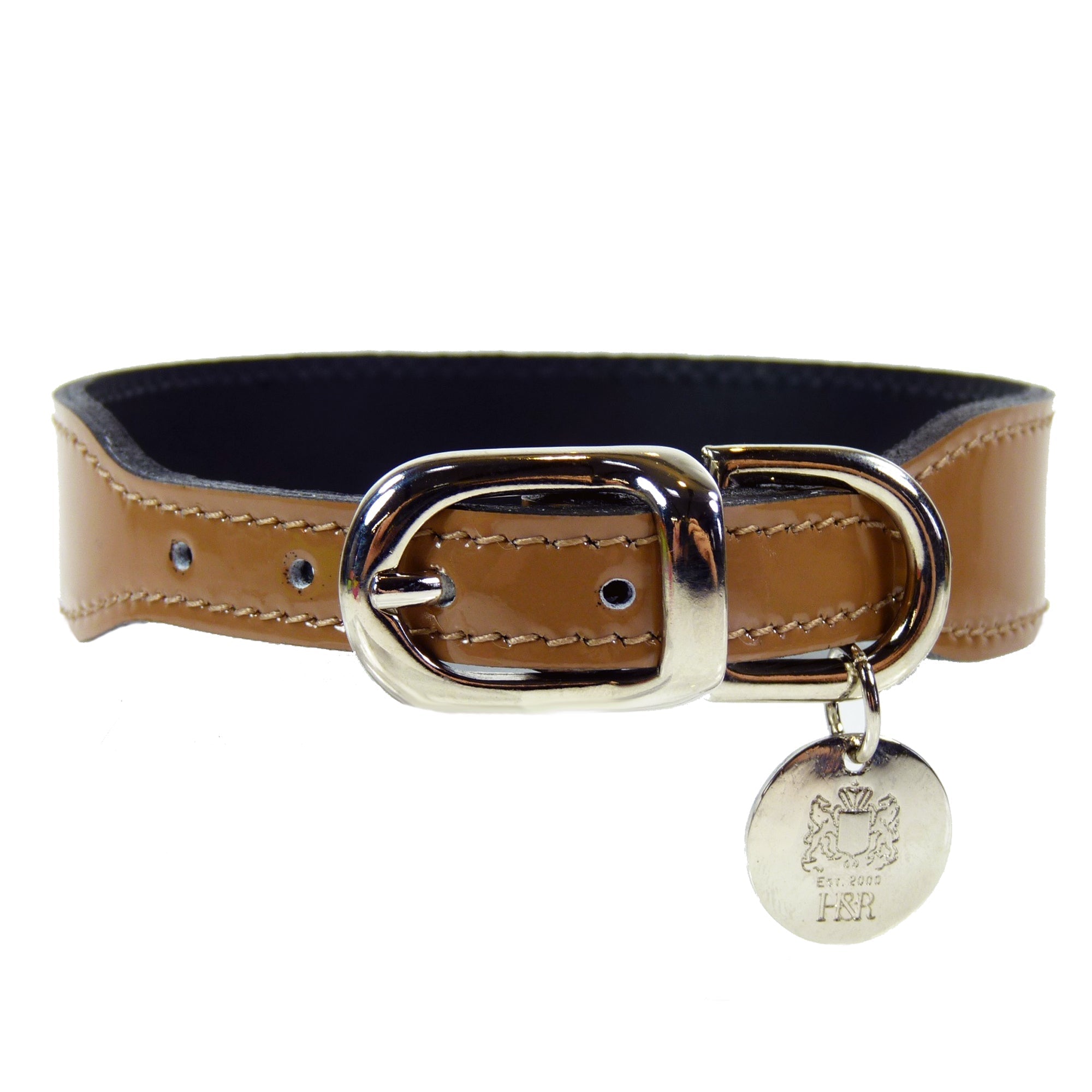 Italian Caramel Patent Leather in Nickel